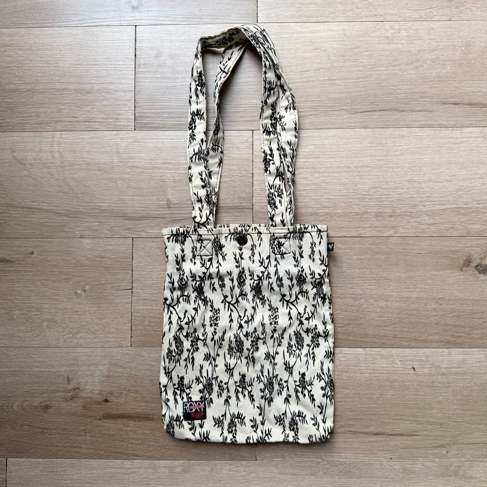 Mini Y2K Vintage Roxy Black and Cream Women's Mini Tote Bag Purse